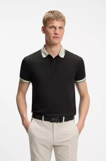 Slim-fit cotton polo shirt
