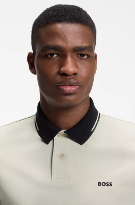 Slim-fit cotton polo shirt
