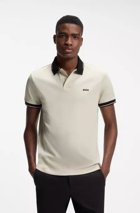 Slim-fit cotton polo shirt