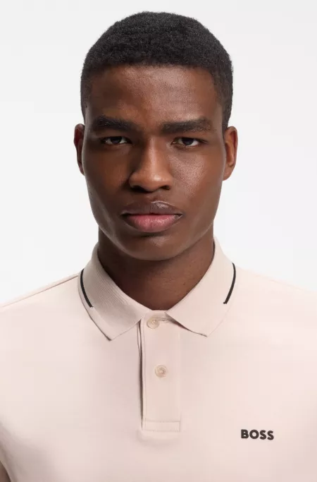 Slim-fit cotton polo shirt