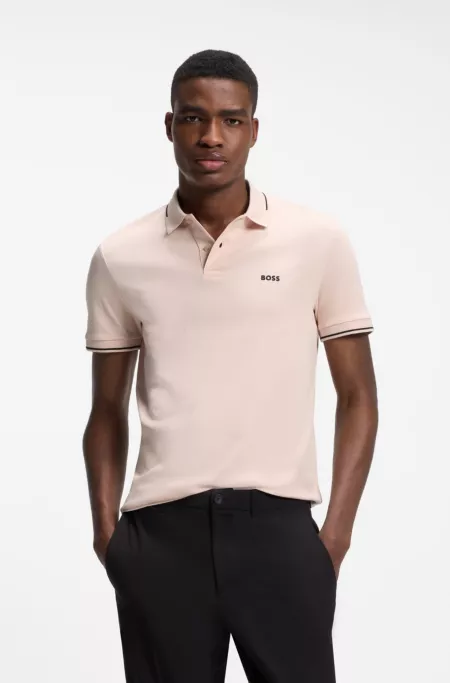 Slim-fit cotton polo shirt