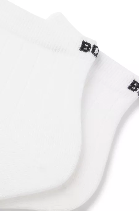 Two-pack of ribbed cotton-blend short socks