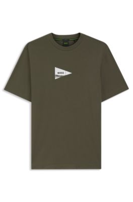 Camiseta regular fit en algod&oacute;n el&aacute;stico con estampado fotogr&aacute;fico, Cal