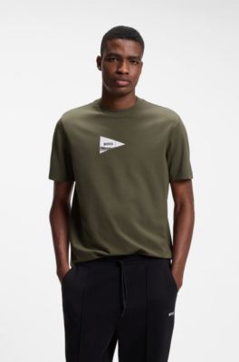 Camiseta regular fit en algod&oacute;n el&aacute;stico con estampado fotogr&aacute;fico, Cal