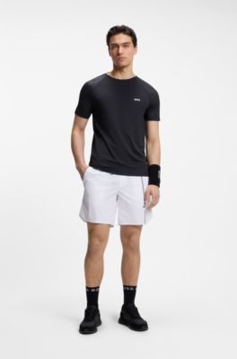 Active moisture-wicking T-shirt with tennis-ball embossing, Dark Blue