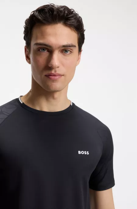 Active moisture-wicking T-shirt with tennis-ball embossing