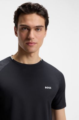 Active moisture-wicking T-shirt with tennis-ball embossing, Dark Blue