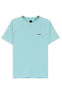 Camiseta activa con absorción de la humedad y grabado de pelota de tenis