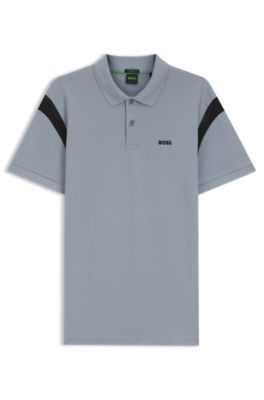 Polo Paddy de algod&oacute;n el&aacute;stico, Gris oscuro