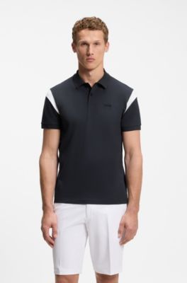Paddy polo shirt in stretch cotton, Dark Blue