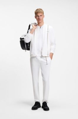 Polo slim fit en punto sin costuras ultrac&oacute;modo, Blanco