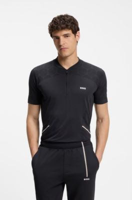 Polo slim fit en punto sin costuras ultrac&oacute;modo, Azul oscuro