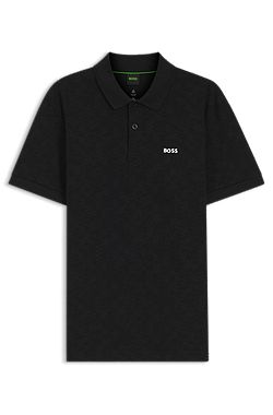 Polo de piqué de algodón con estampado integral