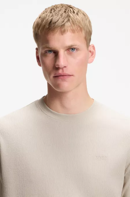 Relaxed-fit T-shirt in ribbed cotton