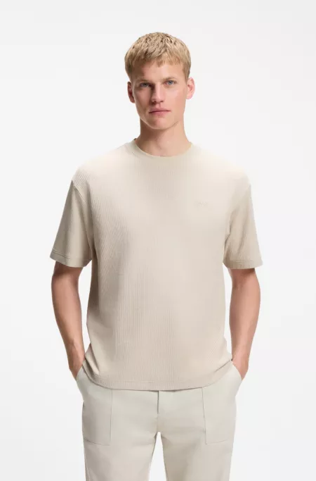Relaxed-fit T-shirt in ribbed cotton