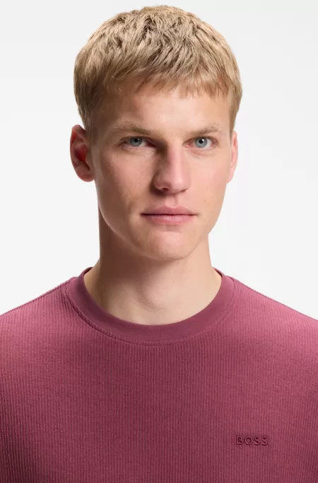 Relaxed-fit T-shirt in ribbed cotton
