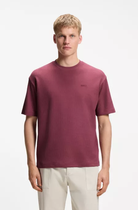 Relaxed-fit T-shirt in ribbed cotton