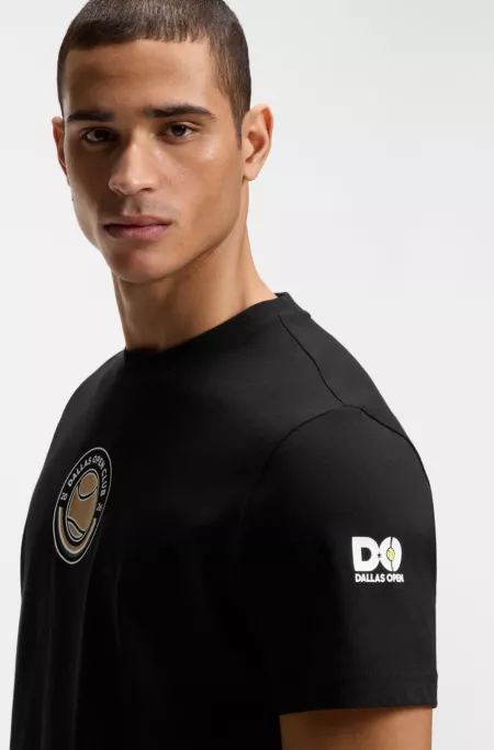 Relaxed-fit T-shirt in cotton with tennis artwork