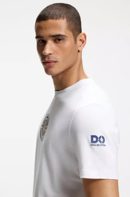 Relaxed-fit T-shirt in cotton with tennis artwork