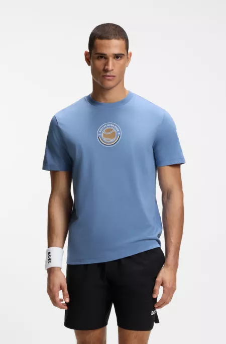 Relaxed-fit T-shirt in cotton with tennis artwork