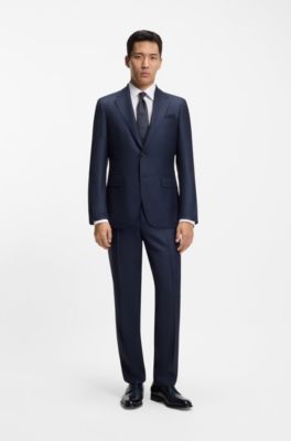 Wrinkle-resistant slim-fit shirt in Italian-made cotton, White