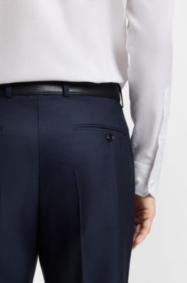 Wrinkle-resistant slim-fit shirt in Italian-made cotton, White