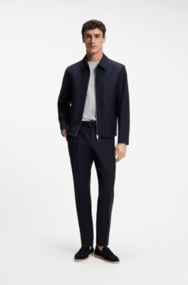 Camiseta regular fit de algod&oacute;n con estructura de jacquard en relieve, Celeste