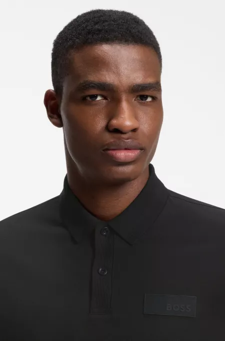 Paddy polo shirt with structured logo patch