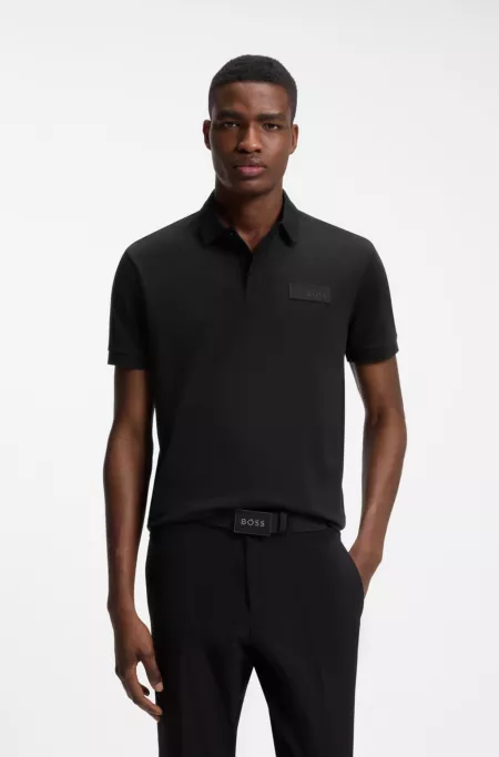 Paddy polo shirt with structured logo patch
