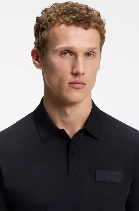 Paddy polo shirt with structured logo patch