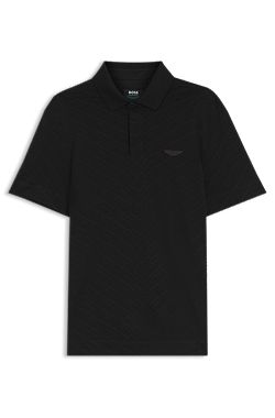 BOSS x ASTON MARTIN polo shirt in mercerized cotton jacquard