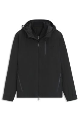 Porsche x BOSS three-in-one jacket, Black