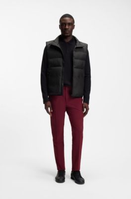 Doudoune Regular sans manches avec poches zipp&eacute;es, Noir
