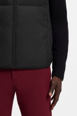 Doudoune Regular sans manches avec poches zipp&eacute;es, Noir