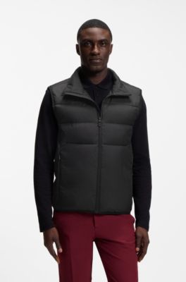 Doudoune Regular sans manches avec poches zipp&eacute;es, Noir