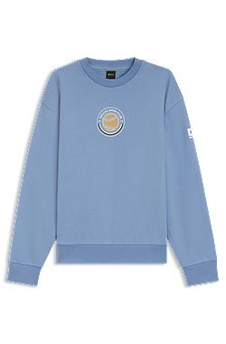 Sweat en molleton de coton avec motif artistique d’inspiration tennis