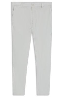 Regular-fit technical corduroy pants with logo, Light Beige