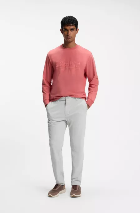 Regular-fit technical corduroy pants with logo