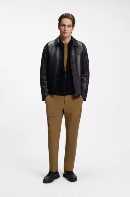Porsche x BOSS regular-fit pants in stretch fabric
