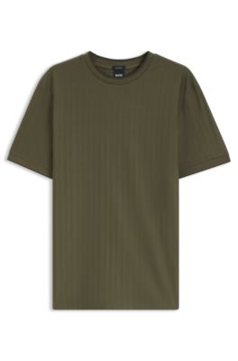 Camiseta regular fit de algod&oacute;n a rayas, Cal