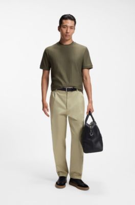 Camiseta regular fit de algod&oacute;n a rayas, Cal