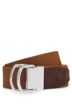 Cinturón de cinta BOSS BY BECKHAM con detalles de nobuk