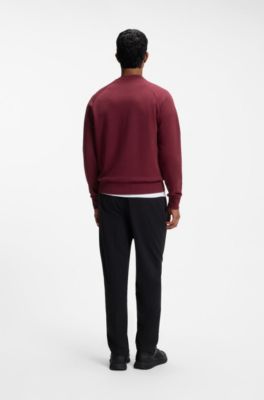 Crewneck sweatshirt with a puffed logo, Dark pink