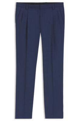 Extra-slim-fit pants in a wool blend, Light Blue
