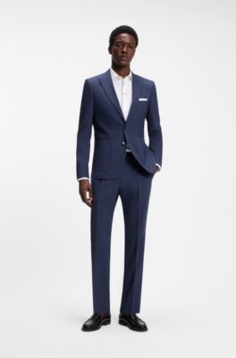 Extra-slim-fit pants in a wool blend, Light Blue