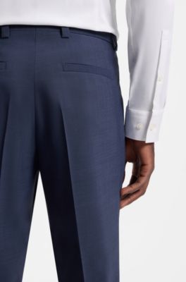 Extra-slim-fit pants in a wool blend, Light Blue