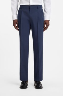 Extra-slim-fit pants in a wool blend, Light Blue