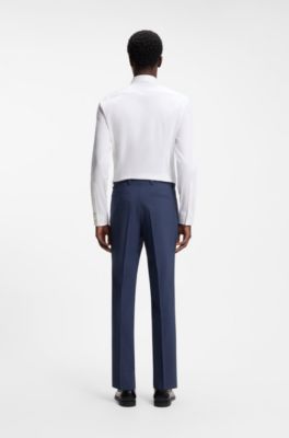 Extra-slim-fit pants in a wool blend, Light Blue
