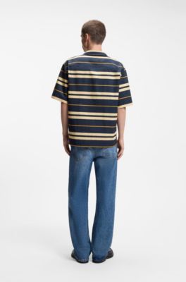 Relaxed-fit shirt in printed cotton poplin, Patterned