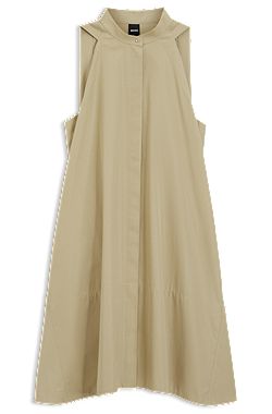 Vestido relaxed fit de popelín de algodón